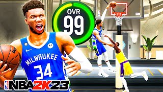 LEGEND GIANNIS ANTETOKOUNMPO BUILD DOMINATES THE COMP STAGE NBA 2K23 [upl. by Rhyner]