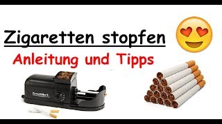 Zigaretten stopfen mit Stopfmaschine  Tipps [upl. by Baptlsta]