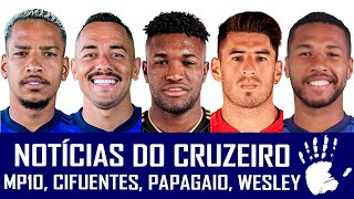 NOTÍCIAS DO CRUZEIRO CIFUENTES PAPAGAIO WESLEY MATHEUS PEREIRA VILLALBA E JOGO EM UBERLÂNDIA [upl. by Mailli]