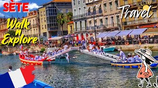 Sète 🇫🇷 Most Beautiful Places in France 🌷 Enchanting Mediterranean Port Walking Tour 🌞 [upl. by Ahtelahs]