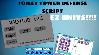 Toilet Tower Defense Script  Trade Scam Gem Dupe Showcase🔥🚽 [upl. by Edlihtam]