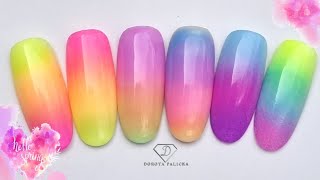 How to do gel polish ombre nails 3 Colour ombre nail art 🤗 Easy nail art at home for beginners [upl. by Yasdnyl]