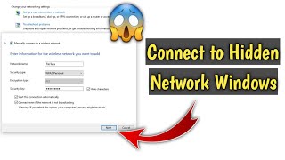 2 How to Connect to Hidden Network Windows 10 [upl. by Dona]