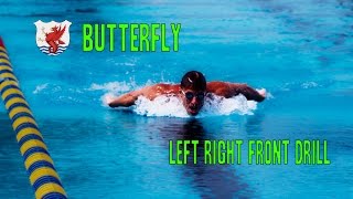 Swimisodes  Butterfly Swim Drill  Left Right Front Drill [upl. by Suedama]