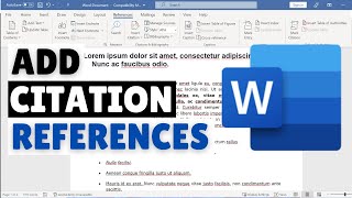 How to Add Citation and References in Word [upl. by Mingche]