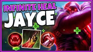 1 JAYCE WORLD INFINITE HEALING BUILD LEGIT UNKILLABLE  League of Legends [upl. by Antoni498]