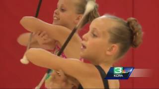 Sisters claim 15 national titles for baton twirling [upl. by Eisej]