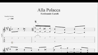 Alla Polacca  Carulli Ferdinando  Guitar Tab Full HD [upl. by Eilhsa474]