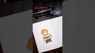 Drawing Angelico from delicos nursery art drawing angelico animeart shorts [upl. by Aihsyak]