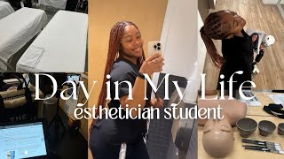 VLOG day in the life as an esthetician student 🧖🏾‍♀️  11 hour school day  taking exams amp more [upl. by Otrebliw865]