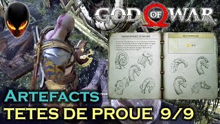 GOD OF WAR Artefacts  99 TETES DE PROUE  Abandonnez le Navire Midgard [upl. by Mauralia365]