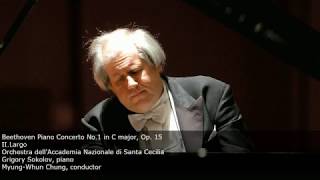 Grigory Sokolov plays Beethoven Piano Concerto No1  2nd Mov Rome 2001 [upl. by Nomsed274]