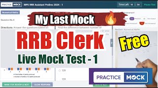 🎯Practice Mock RRB Clerk 2024 Live Mock Test  1  Free  How to Attempt Mock  rrb rrbclerk [upl. by Aitan]