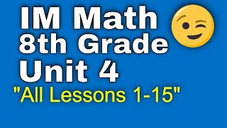 😉 8th Grade Unit 4 All Lessons 115  Illustrative Mathematics [upl. by Northey786]