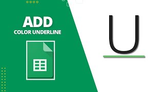 How to Add Color Underline in Google Sheet [upl. by Lexis90]