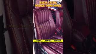 Innova Crysta Interior Theme Works  Car Seats and Lining Works  Best Car Accessories Chennai [upl. by Eceinart]