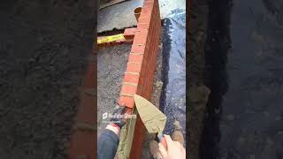 Laying half a brick on edge🧱 construction bricklaying satisfying bricklayers brick gingerdust [upl. by Betz367]