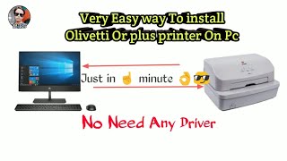 How Install Olivetti pr2 plus passbook printer  How reset Passbook Printer  Hindi [upl. by Aleinad65]