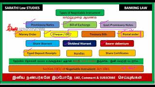 TYPES OF NEGOTIABLE INSTRUMENTS  PROMISSORY NOTE IN TAMIL  BANKING LAW IN TAMIL [upl. by Yenalem218]