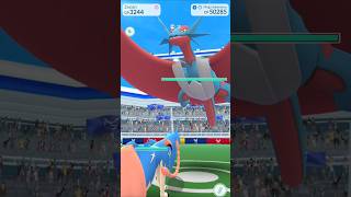 Mega Salamence raid battle speed run pokemongo [upl. by Ifok]