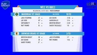 Warringah 1st Grade v Burwood Briars 1st Grade [upl. by Peedsaj]