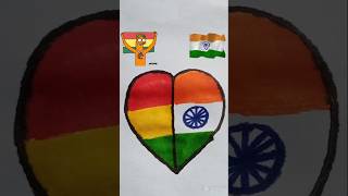 Bolivia🇧🇴Flag India🇮🇳Flag drawing independenceday art viral flag [upl. by Allmon]