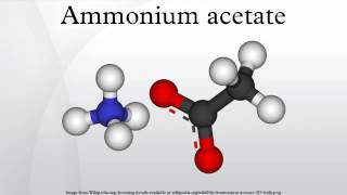 Ammonium acetate [upl. by Reeta]