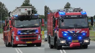 Massive Bullhorn Beroepsbrandweer Lelystad rukt uit naar woningbrand aan de Bongerd in Lelystad [upl. by Ewan]