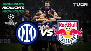 Inter Milan vs RB Salzburg  HIGHLIGHTS  UEFA Champions League 202324  TUDN [upl. by Peers]