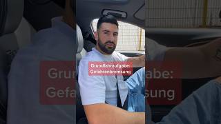 Grundfahraufgabe Gefahrenbremsung fahrprüfung fahrschule fahrstunde fahrlehrer fahrschüler [upl. by Kwei]