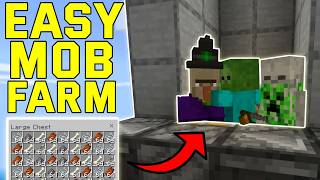 EASIEST Mob Farm Minecraft 121 BedrockMcpePs4Xbox [upl. by Wain786]