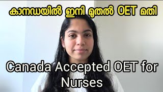 Canada Accepted OET for Nursing Registration  Dew Drops [upl. by Esikram156]