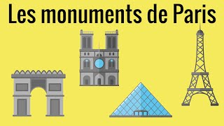 5 monuments célèbres de Paris en français avec soustitres français et anglais FLE – culture 1 [upl. by Anirtep]