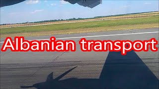 Tirana Airport And a flight on a propeller plane Albanian transport [upl. by Hyozo857]