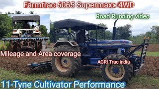 Farmtrac 6065 11tyne Cultivator Performance  Farmtrac 6065 Tractor 11Tyne Cultivator Performance [upl. by Otanutrof]