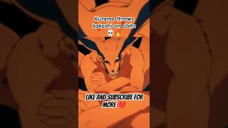 Kurama throws Kakashi on Obito 💀🔥 naruto kurama shorts shortsfeed [upl. by Minor122]