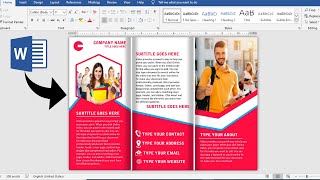 How to make a Leaflet in word and Print it Leaflet Brochure of booklet Ms Word Tutorial [upl. by Aehsel]