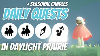 Todays Daily Quests in Daylight Prairie  Sky Children of the Light [upl. by Ardehs57]