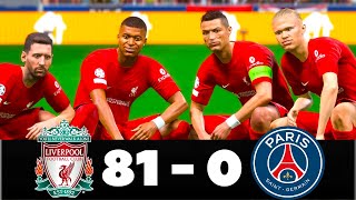 FIFA 23  MESSI RONALDO MBAPPE NEYMAR ALL STARS  LIVERPOOL 810 PSG  UCL FINAL 2024 I [upl. by Nesto]