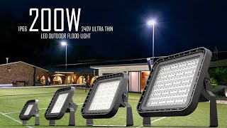 IP66 200W 240V Ultra Thin LED Outdoor Flood Light [upl. by Hallvard]