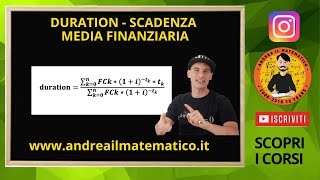 DURATION  Matematica Finanziaria [upl. by Ainadi]