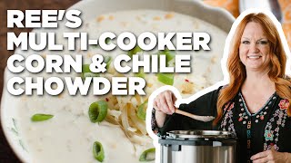 Ree Drummonds MultiCooker Corn and Green Chile Chowder  The Pioneer Woman  Food Network [upl. by Bolen]