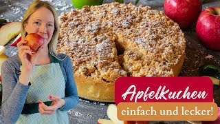 3 Zutaten Apfelkuchen Einfaches amp gesundes Rezept Kein Mehl Ohne Zucker  Backen für Anfänger [upl. by Rahmann205]