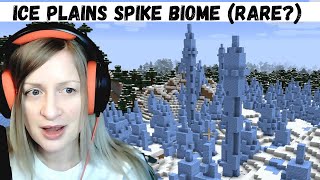 Exploring ICE PLAINS SPIKES BIOME  minecraft survival series 2020 18 [upl. by Forkey]