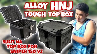 HNJ TOUGH TOP BOX FOR MY SNIPER 150  TOP BOX INSTALLATION  🛵 [upl. by Ahcirt]