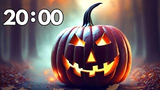 20 Minute Halloween Timer With Halloween Music  Spooky Pumpkin [upl. by Close887]