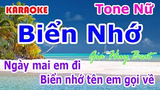 Karaoke  Biển Nhớ  Tone Nữ  Nhạc Sống  gia huy beat [upl. by Henrik974]