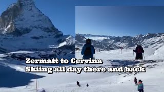 Skiing Zermatt to Cervinia John and Glen [upl. by Eenattirb]