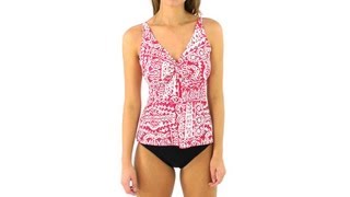 Sunsets Soleil Underwire Twist Tankini Top  SwimOutletcom [upl. by Nauqahs]