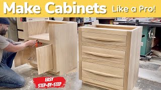 Build Cabinets The Easy Way  Natural Wood Cabinets [upl. by Jolda]